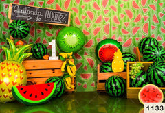 Watermelon fruit babyshoot Backdrop