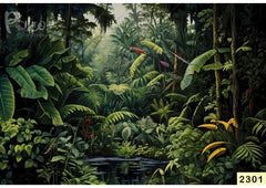 Large Leaves And Tree Backdrop