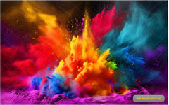 Colorful Holi babyphotoshoot Backdrop