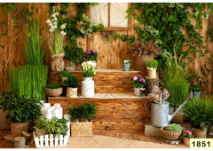 Green Garden babyphotoshoot Backdrop