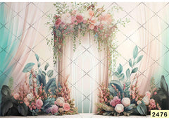 Drawing Flower Arch babyphotoshoot Backdrop