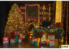 Christmas Tree With Gifts babyphotoshoot Backdrop