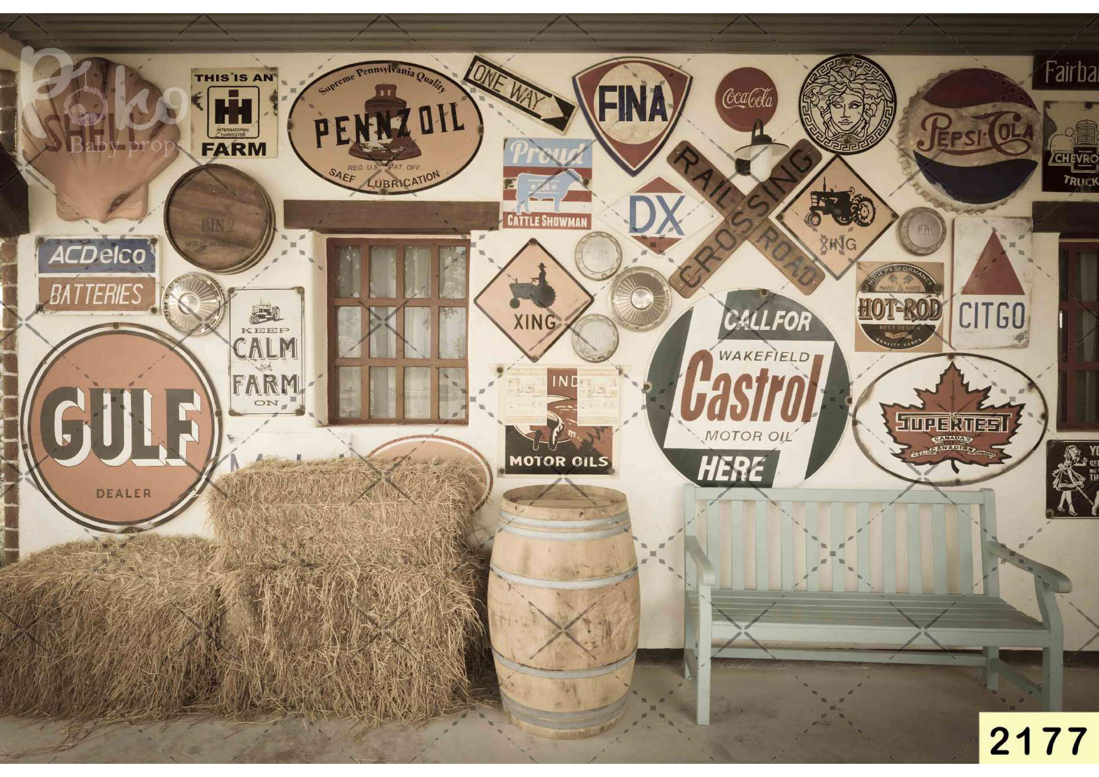 Cowboy Castrol babyphotoshoot Backdrop