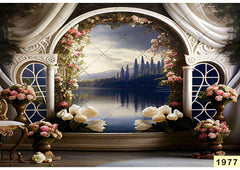 White Arch River Painting Backdrop