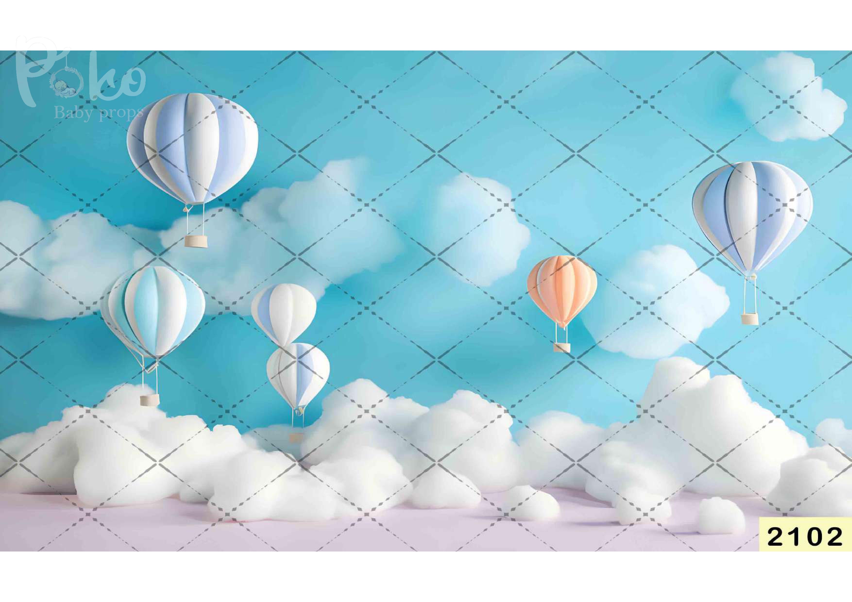 Light Blue Parachute Backdrop