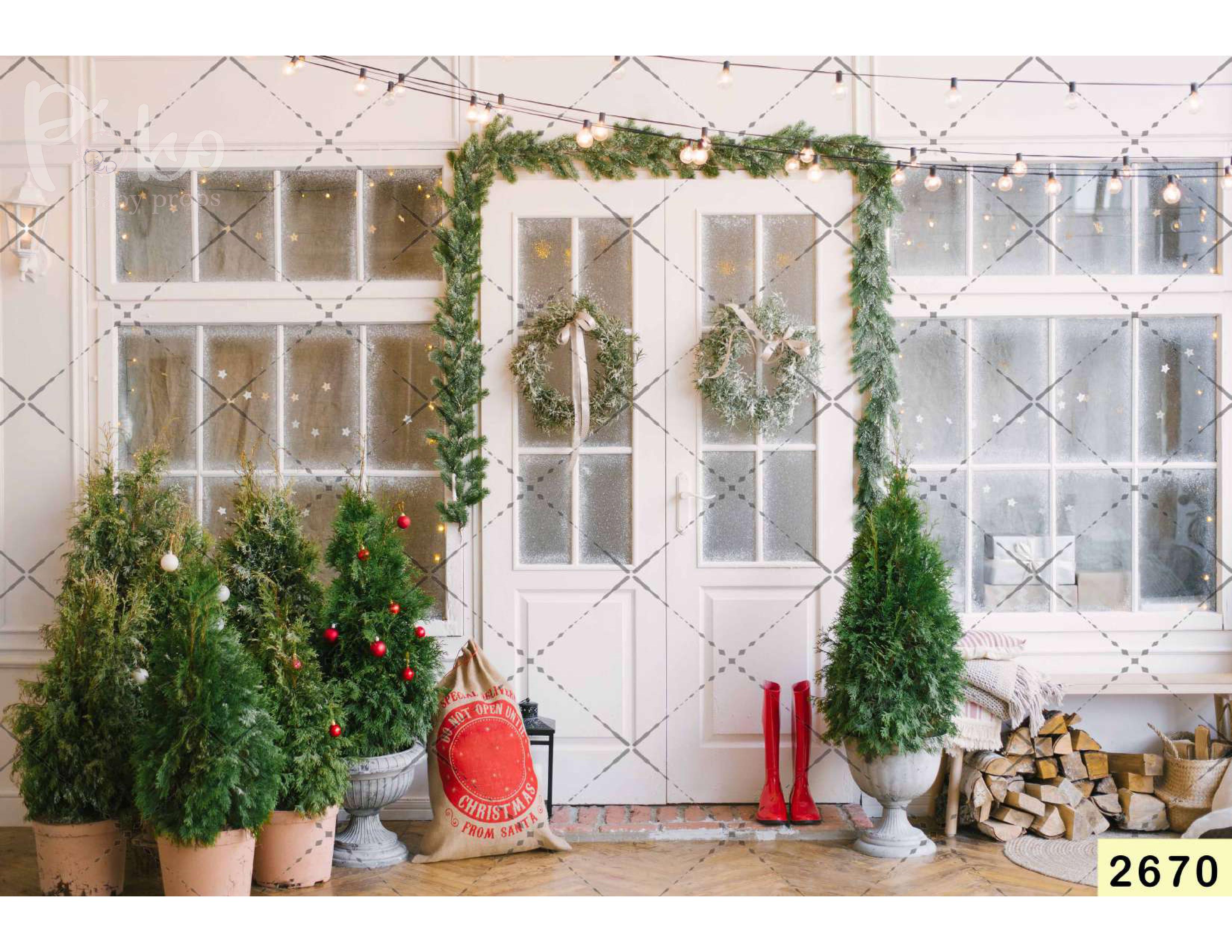 Outdoor Decoration Christmas Backdrop