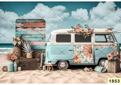 Van Tour Beach Backdrop