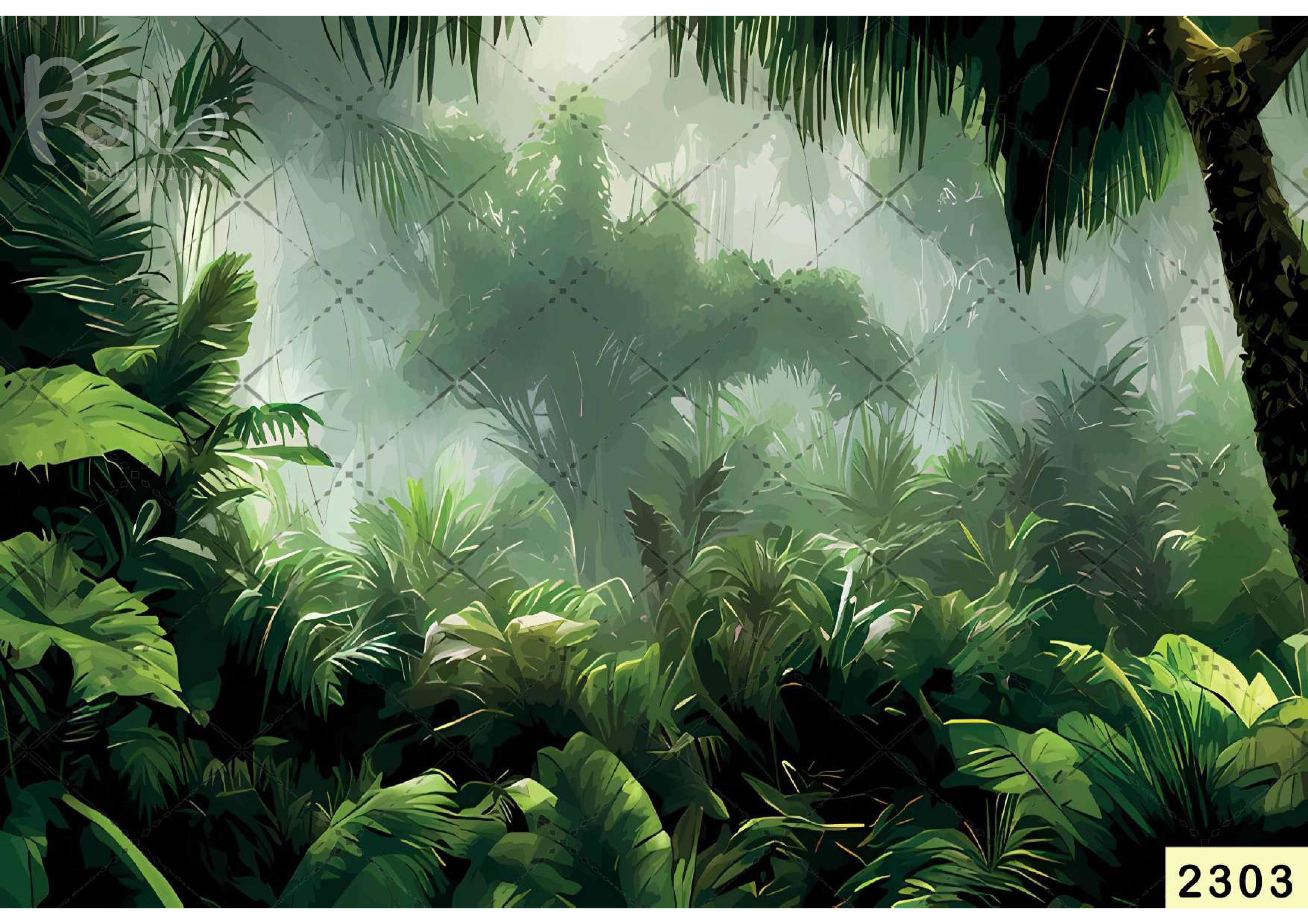 Greenish Forest Backdrop