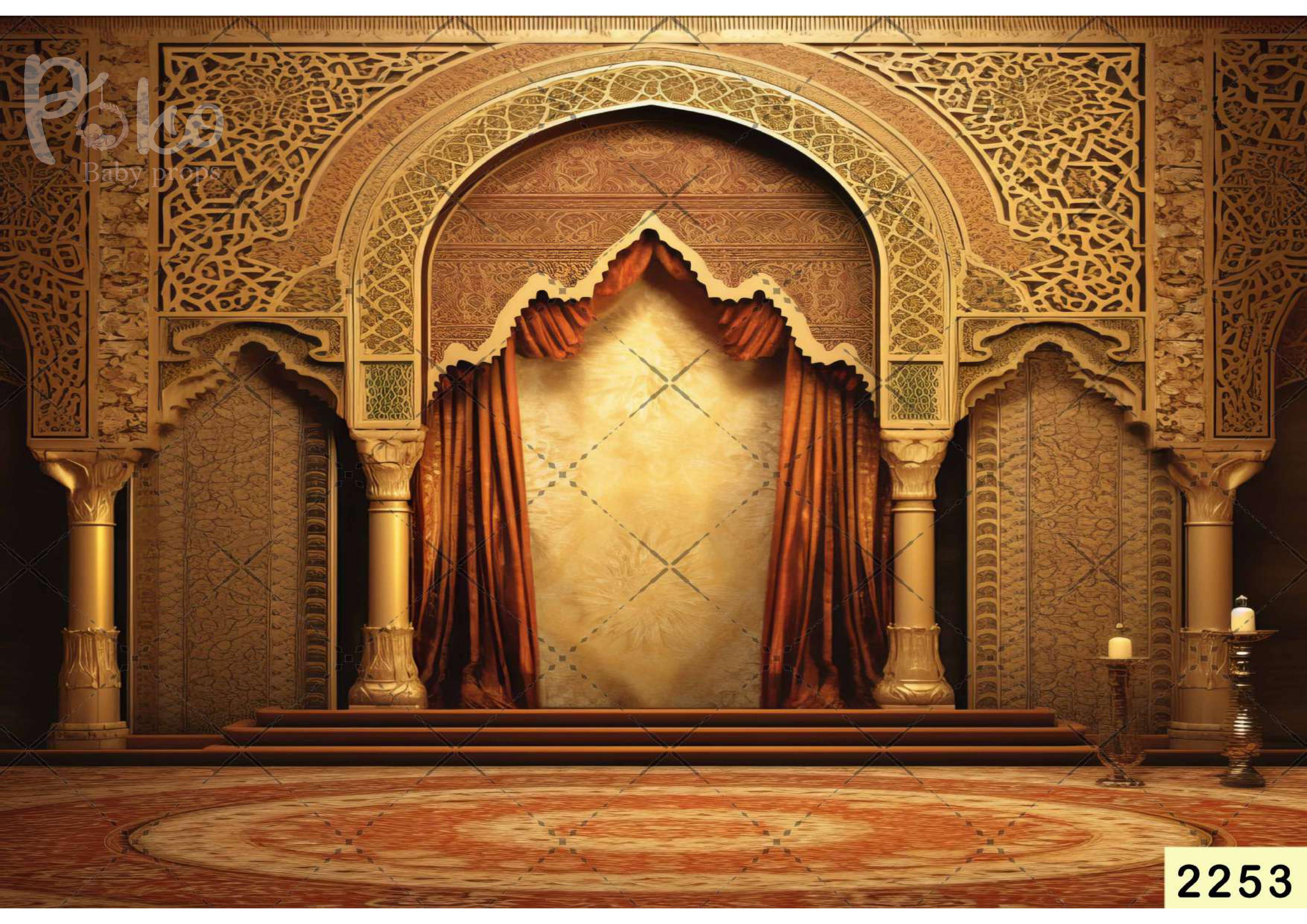 babyshoot backdrop Arabic Palace backdrop-Fabric backdrop