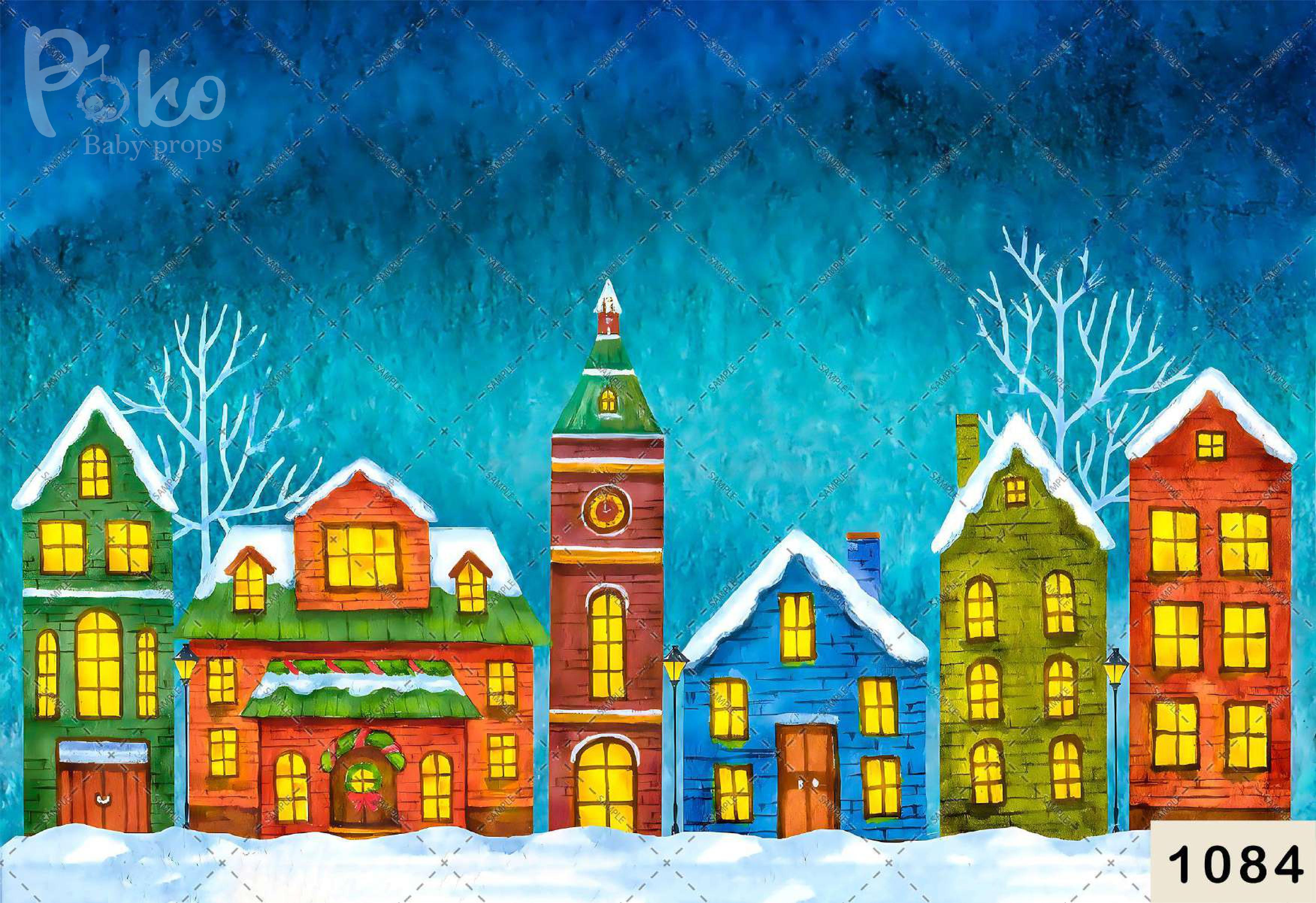 Retro Christmas Backdrop