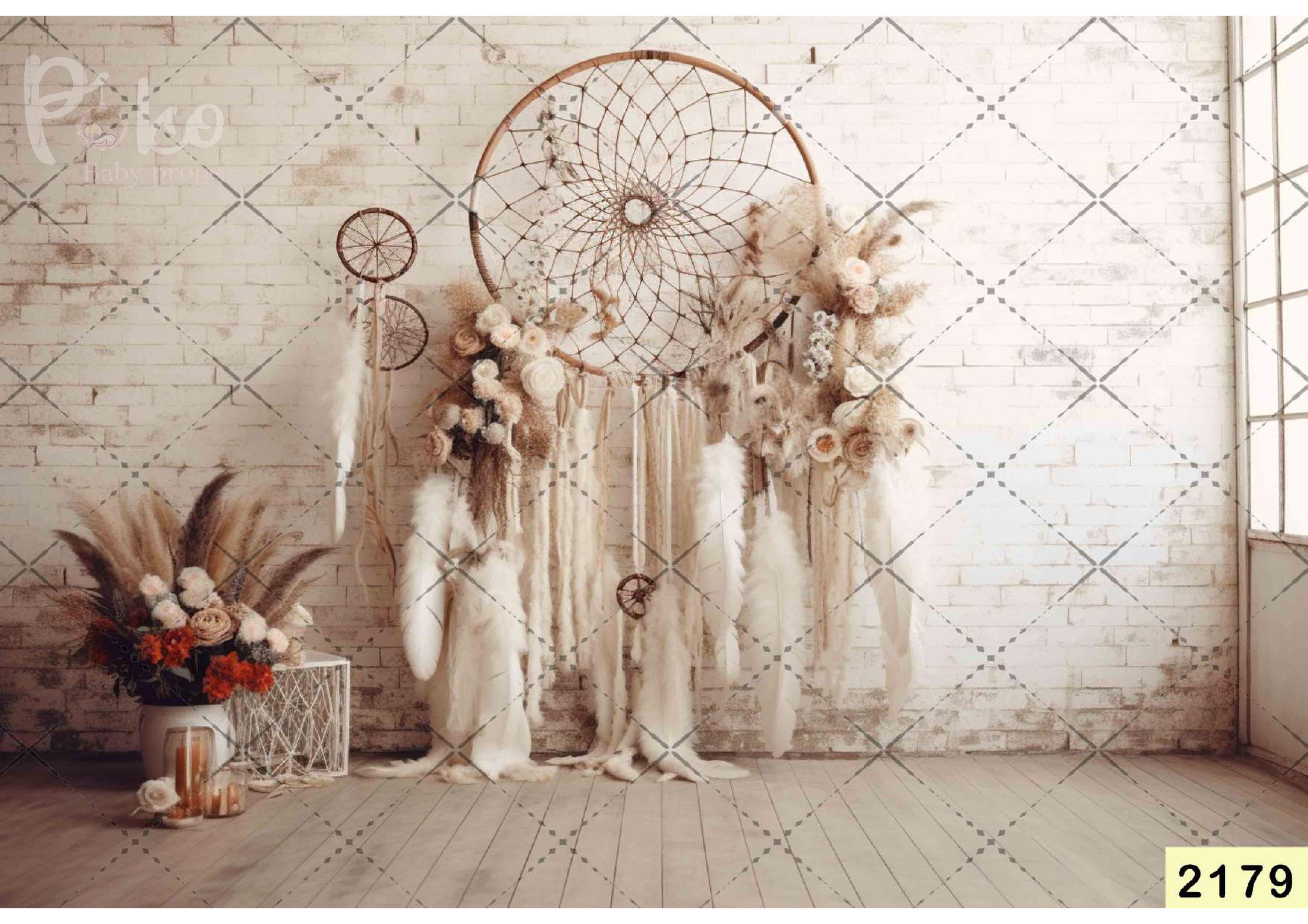 Peach Color Dreamcatcher Backdrop