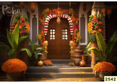 Pongal Home Entrance Decoration Backdrop