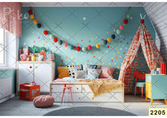 Orange Tent With Peach Color Backdrop