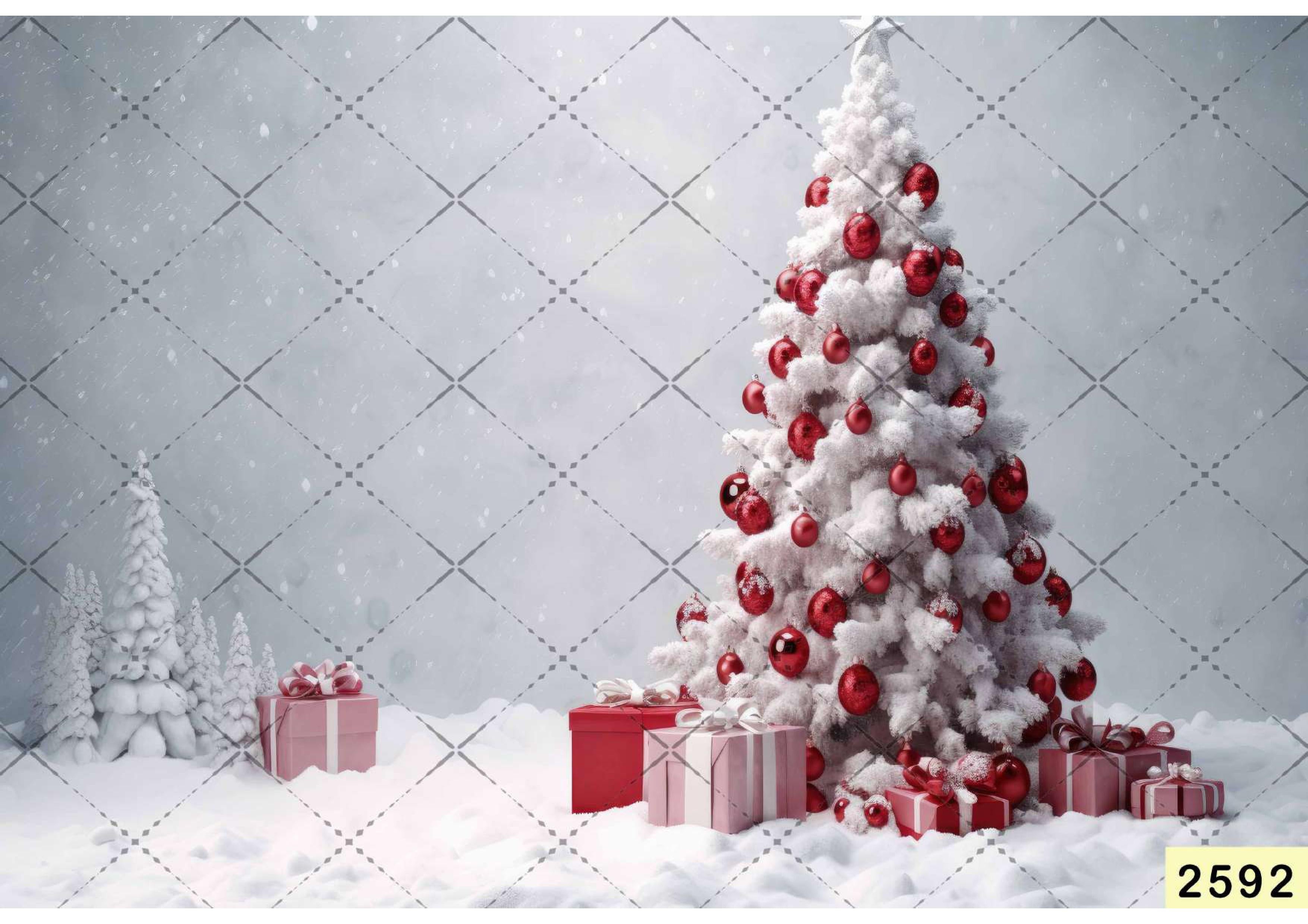 White Snow Christmas Backdrop