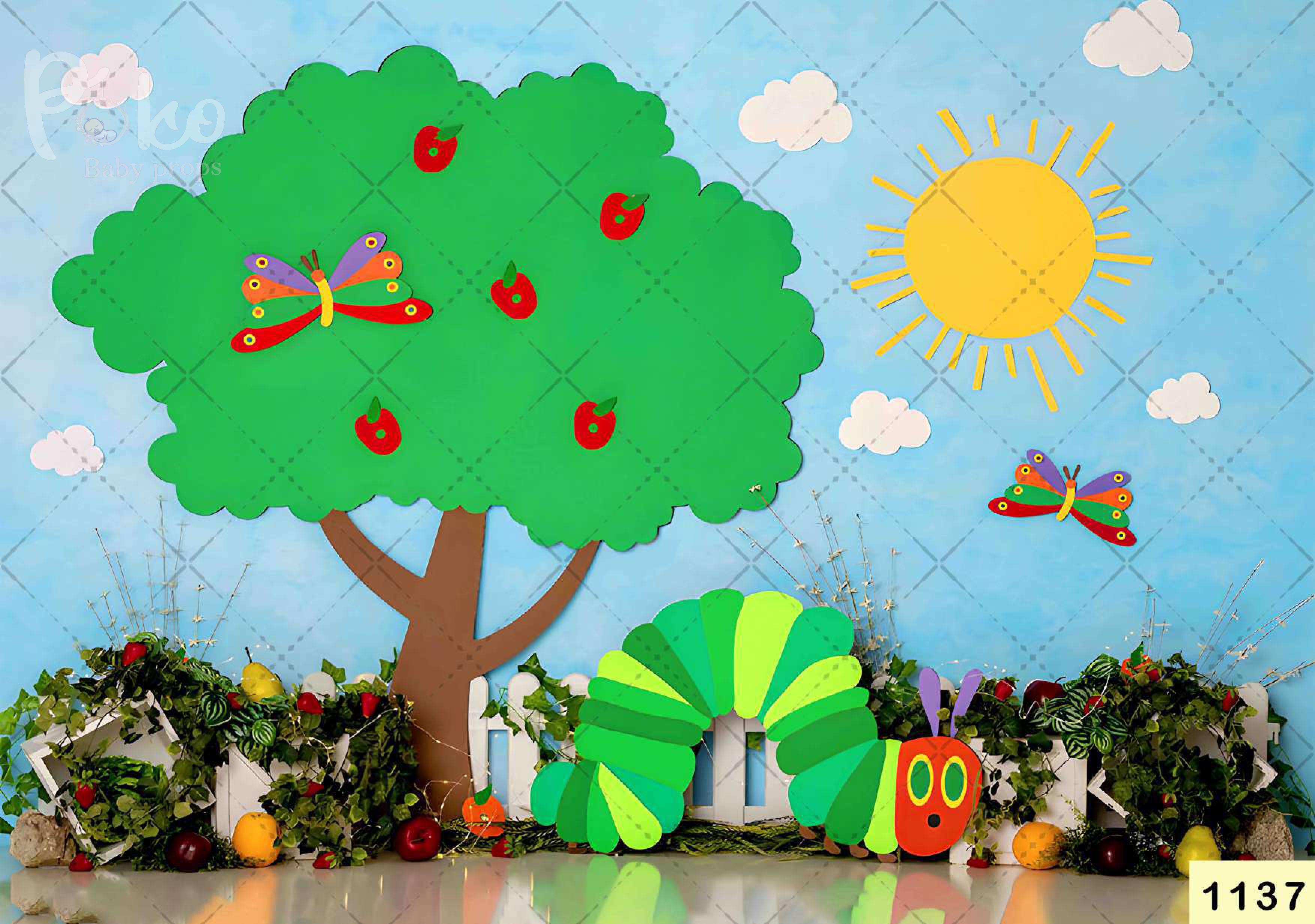 Paper Jungle Backdrop