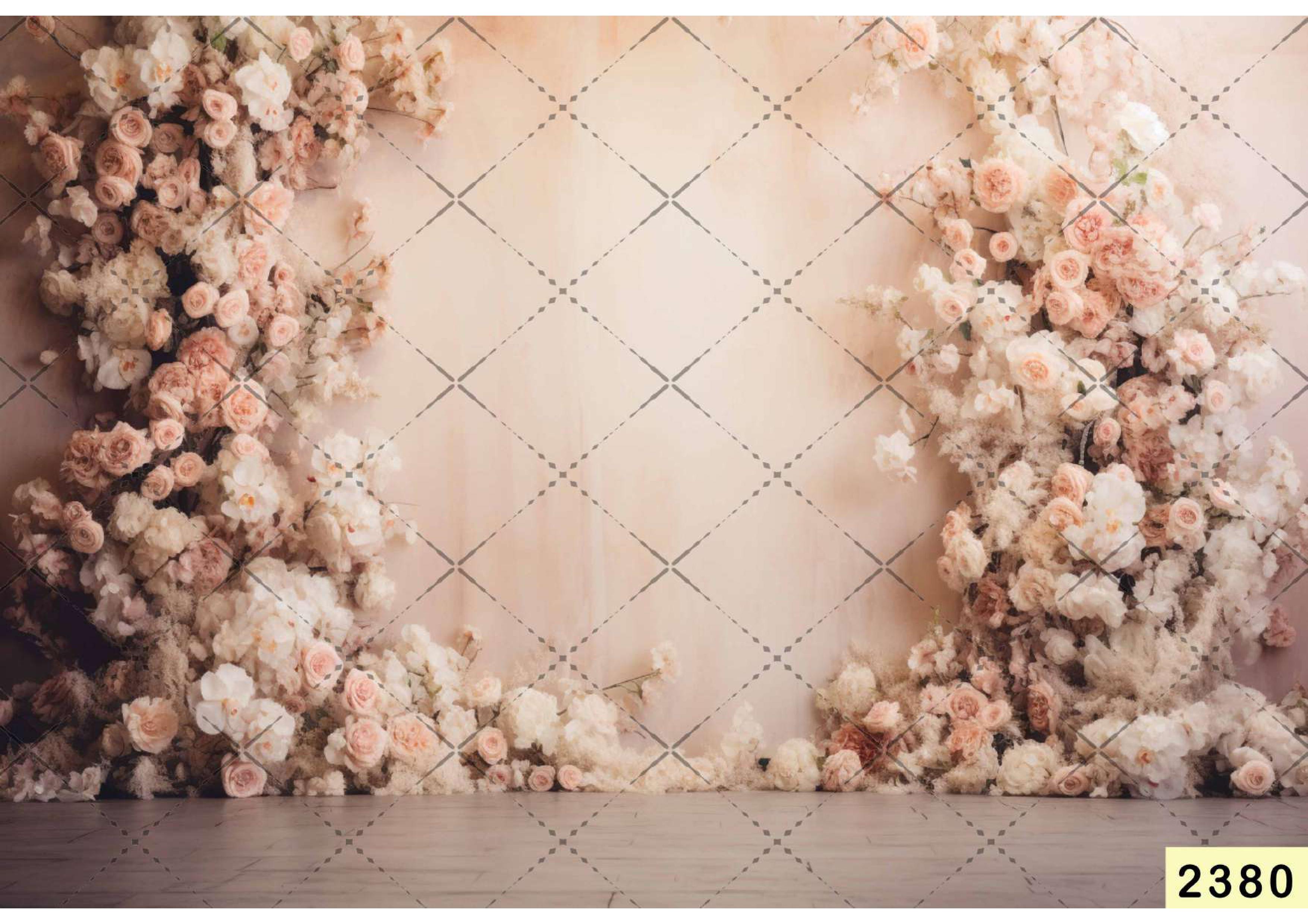 Elegant Floral Wedding Flower babyphotoshoot Backdrop