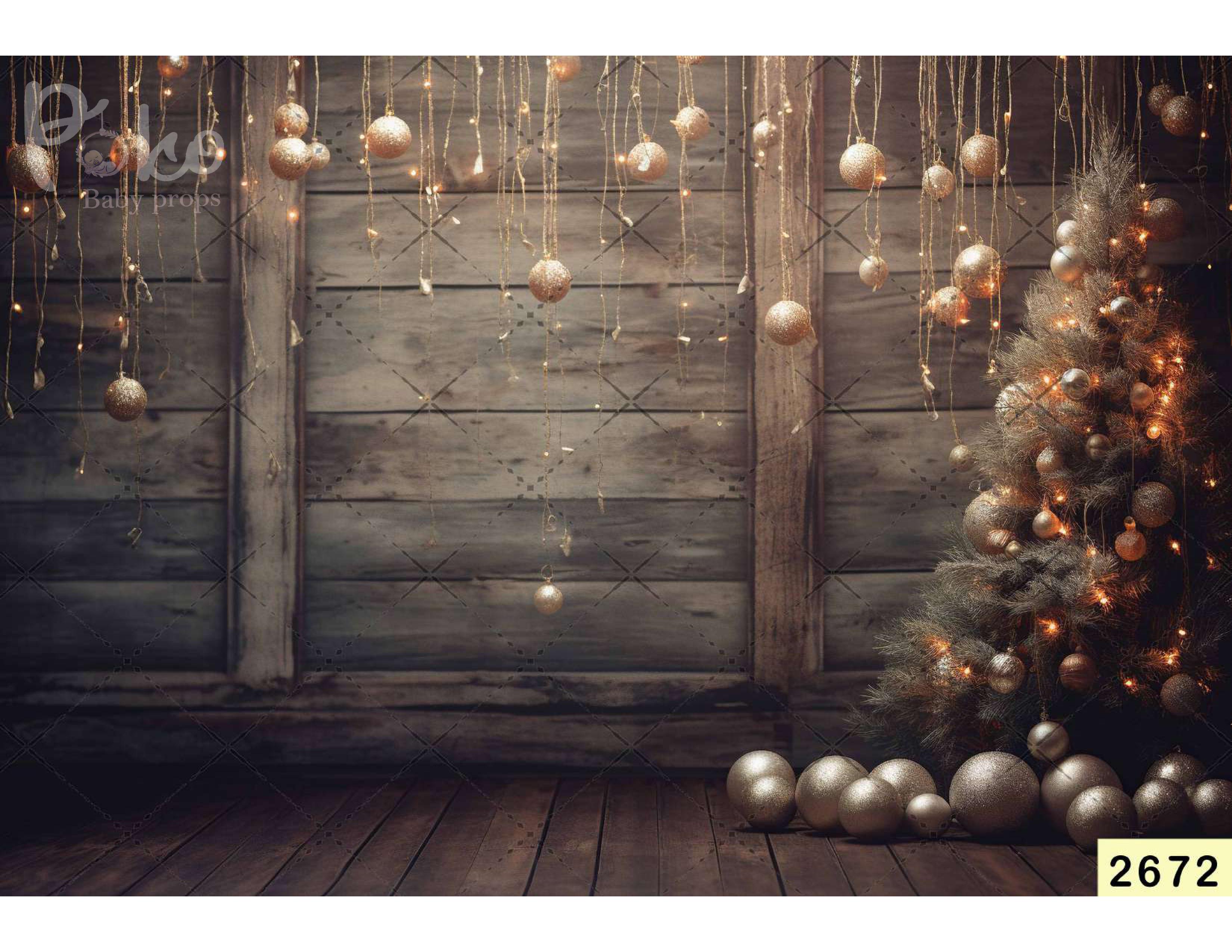 Indoor Christmas Celebration Backdrop