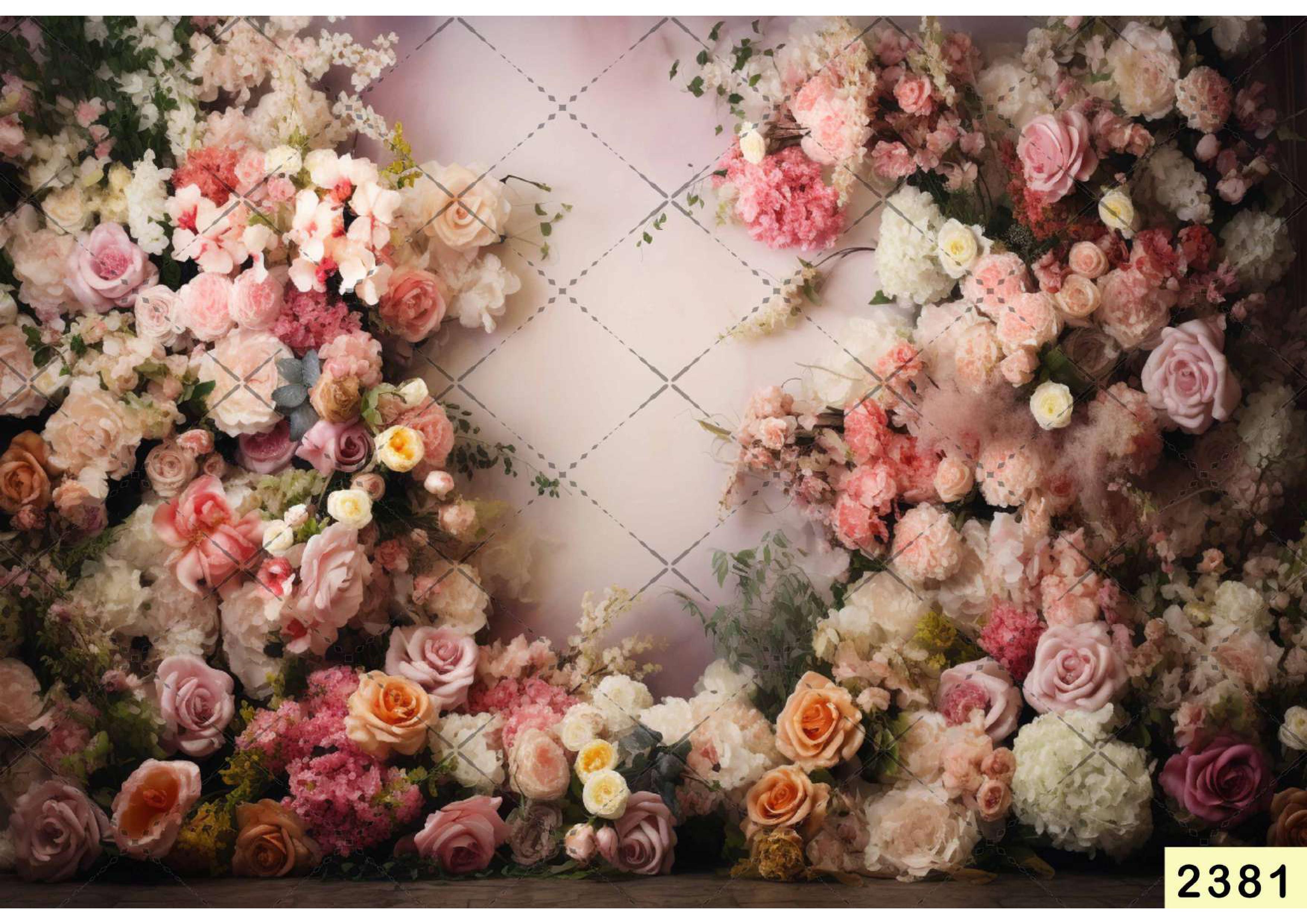 Colorful Rose Flower babyphotoshoot Backdrop
