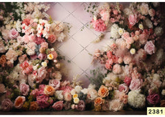 Colorful Rose Flower babyphotoshoot Backdrop