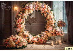 Dream Catcher With Flower Decoration babyphotoshoot Backdrop