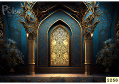 Navy Blue Aladdin Palace Backdrop