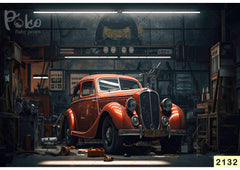 Bugatti Mechanic babyphotoshoot Backdrop