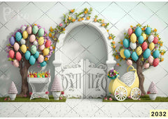 Garden Balloon babyphotoshoot Backdrop