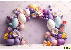 Lavendar Baloon Flower Backdrop