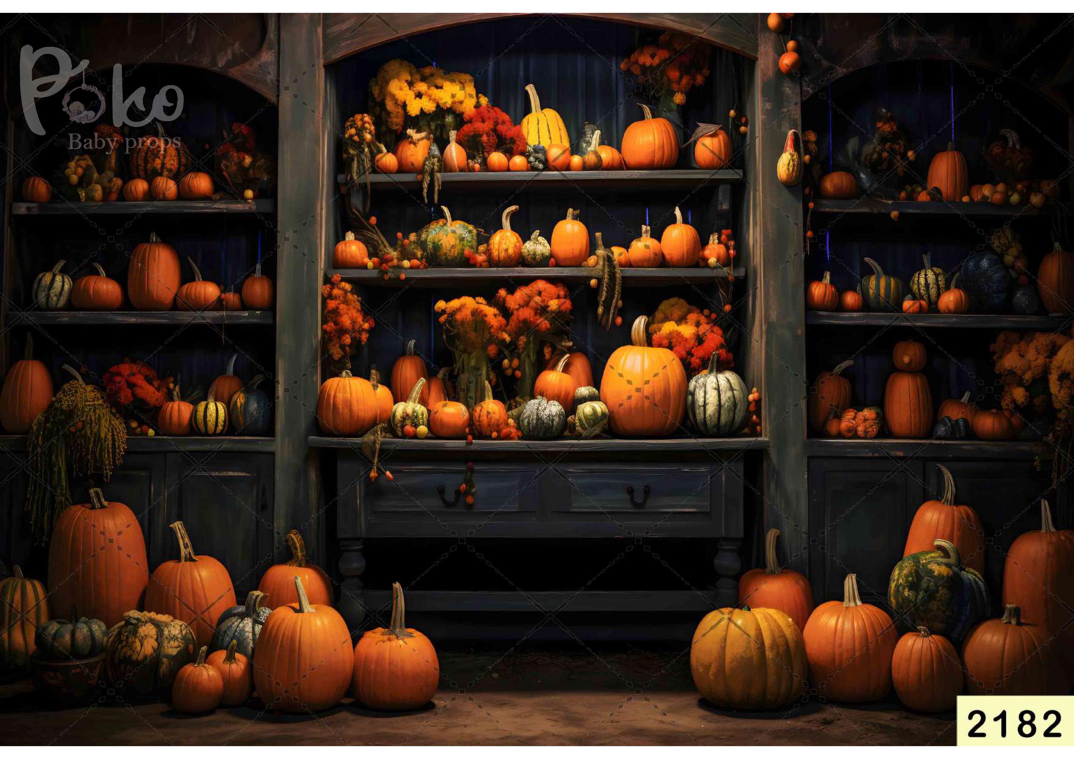 Pumpkin Shop Backdrop