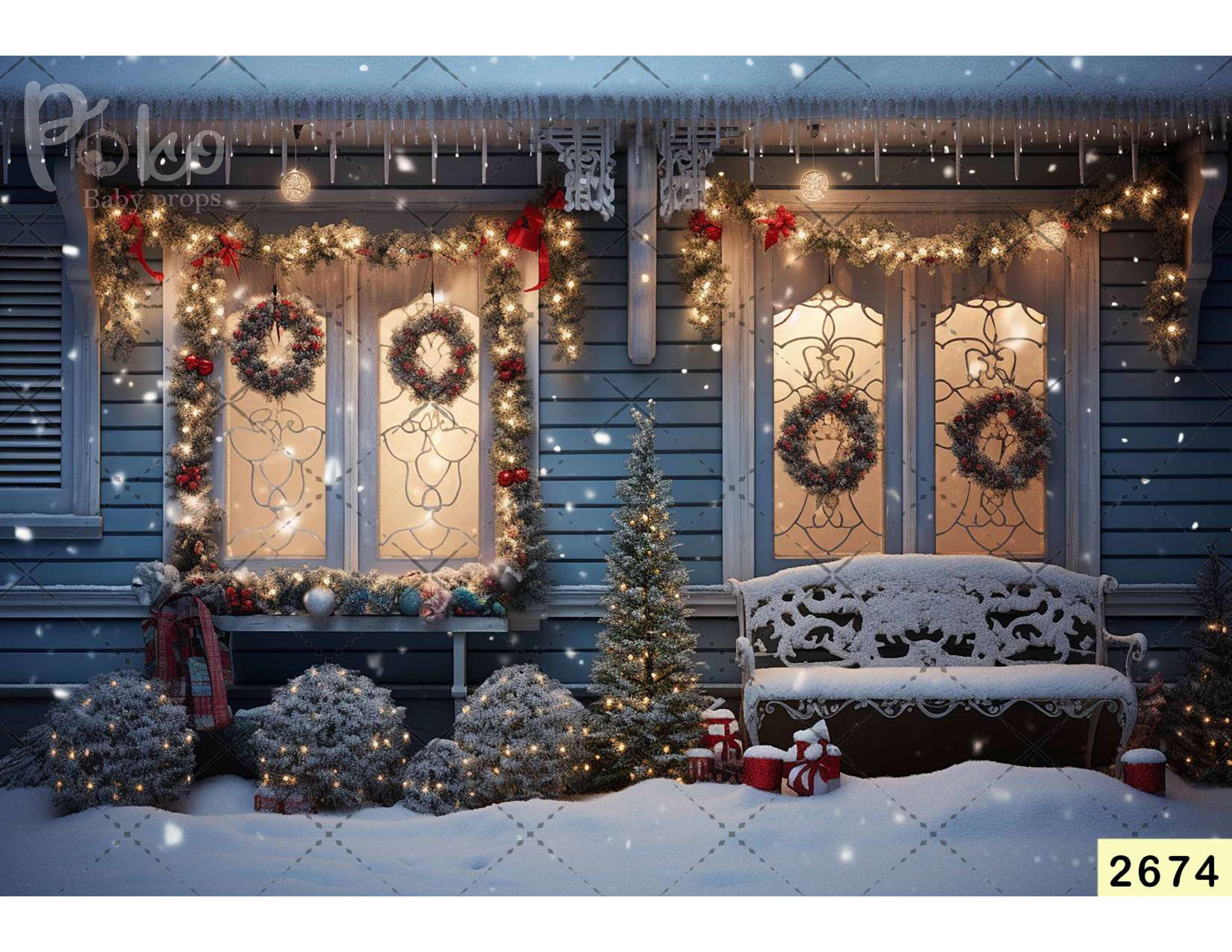 Christmas Outer Decoration babyphotoshoot Backdrop