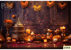 Candle Decoration Diwali babyphotoshoot Backdrop