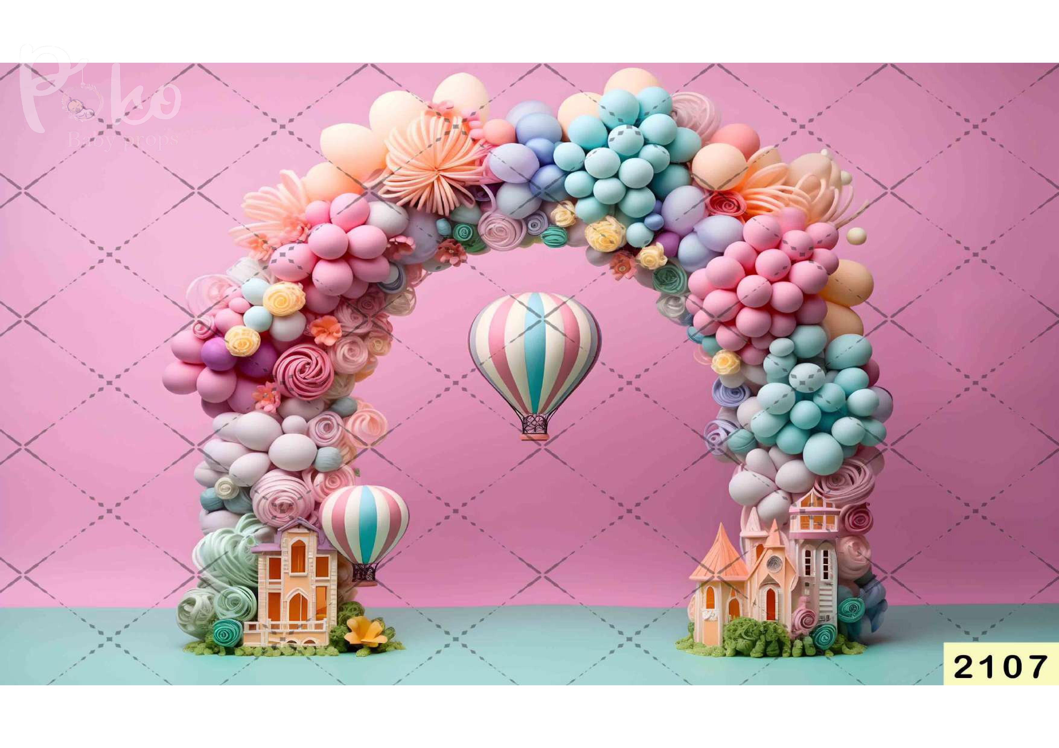 Bubble Balloon babyphotoshoot Backdrop