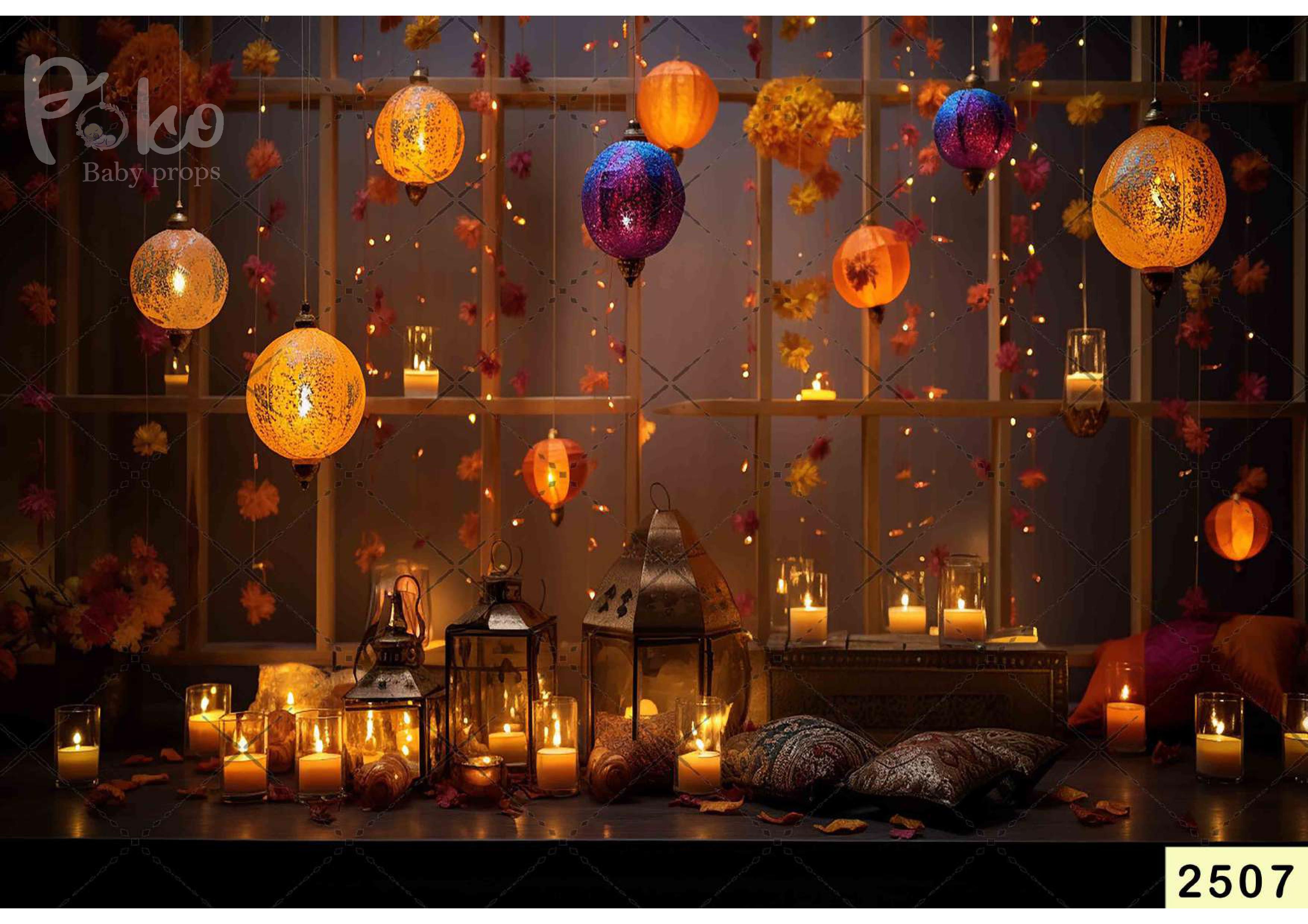 Flower Air Lamp Lantern Light babyphotoshoot Backdrop