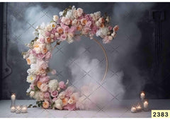Candle Roses Backdrop-Fabric Backdrop