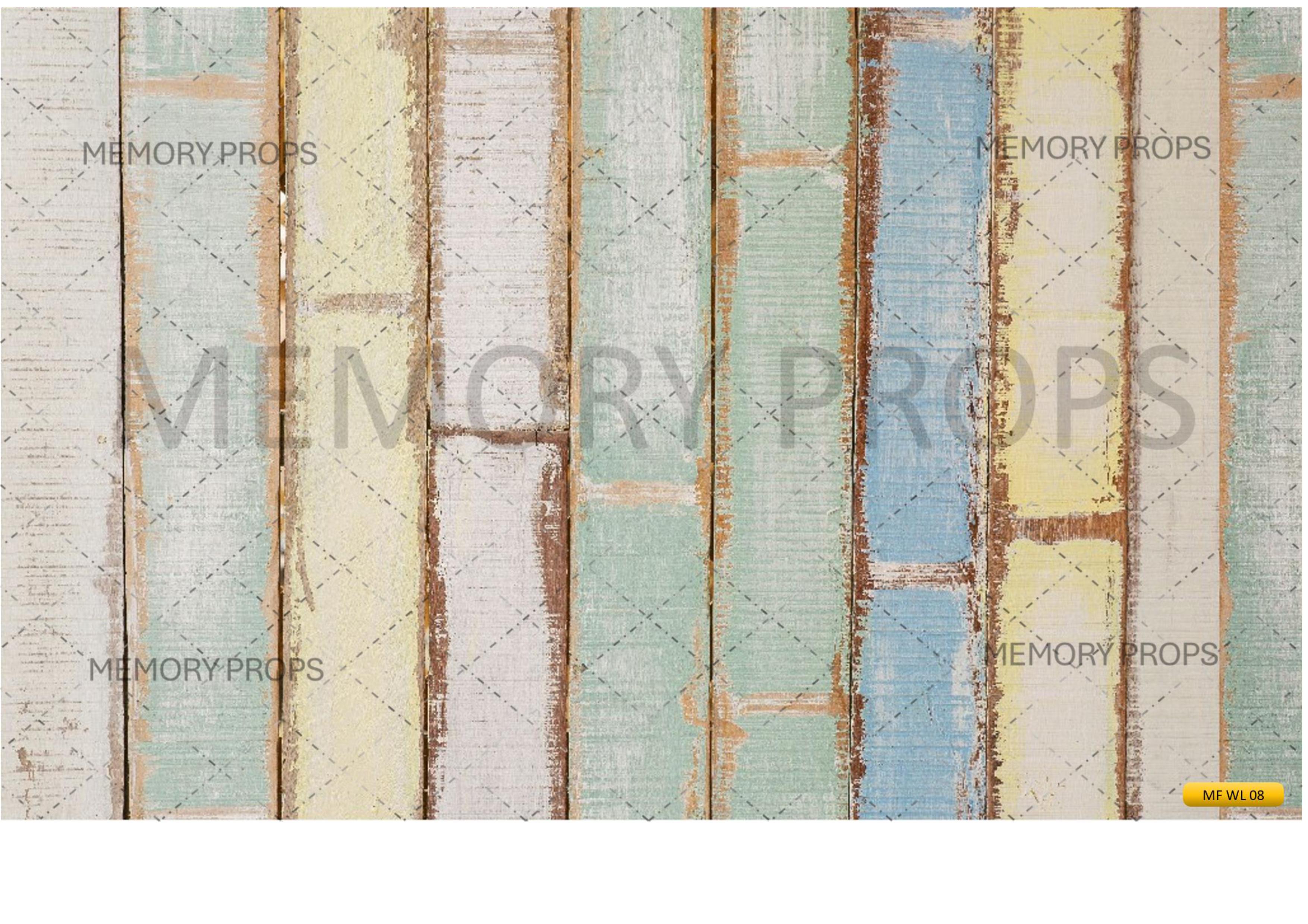 Colorful Wooden babyphotoshoot Backdrop