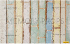 Colorful Wooden babyphotoshoot Backdrop