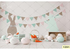 Easter Rabbit With Egg babyphotoshoot Backdrop