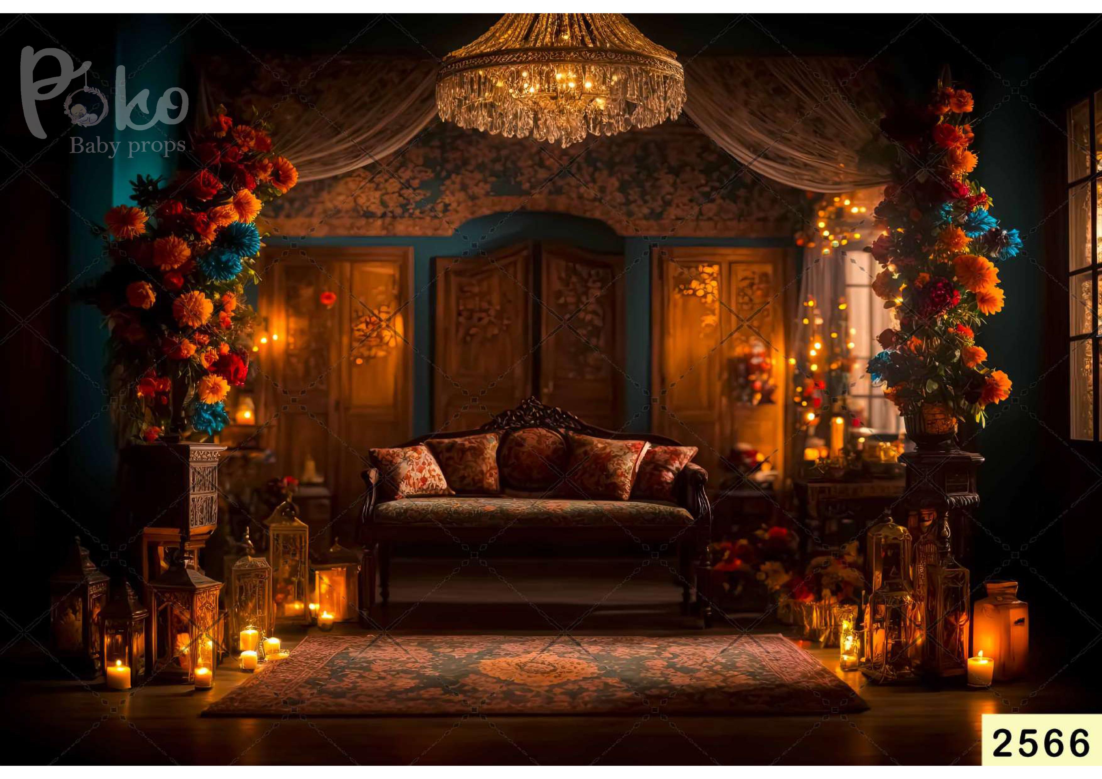 Middle Pillar Creeper Floral Backdrop