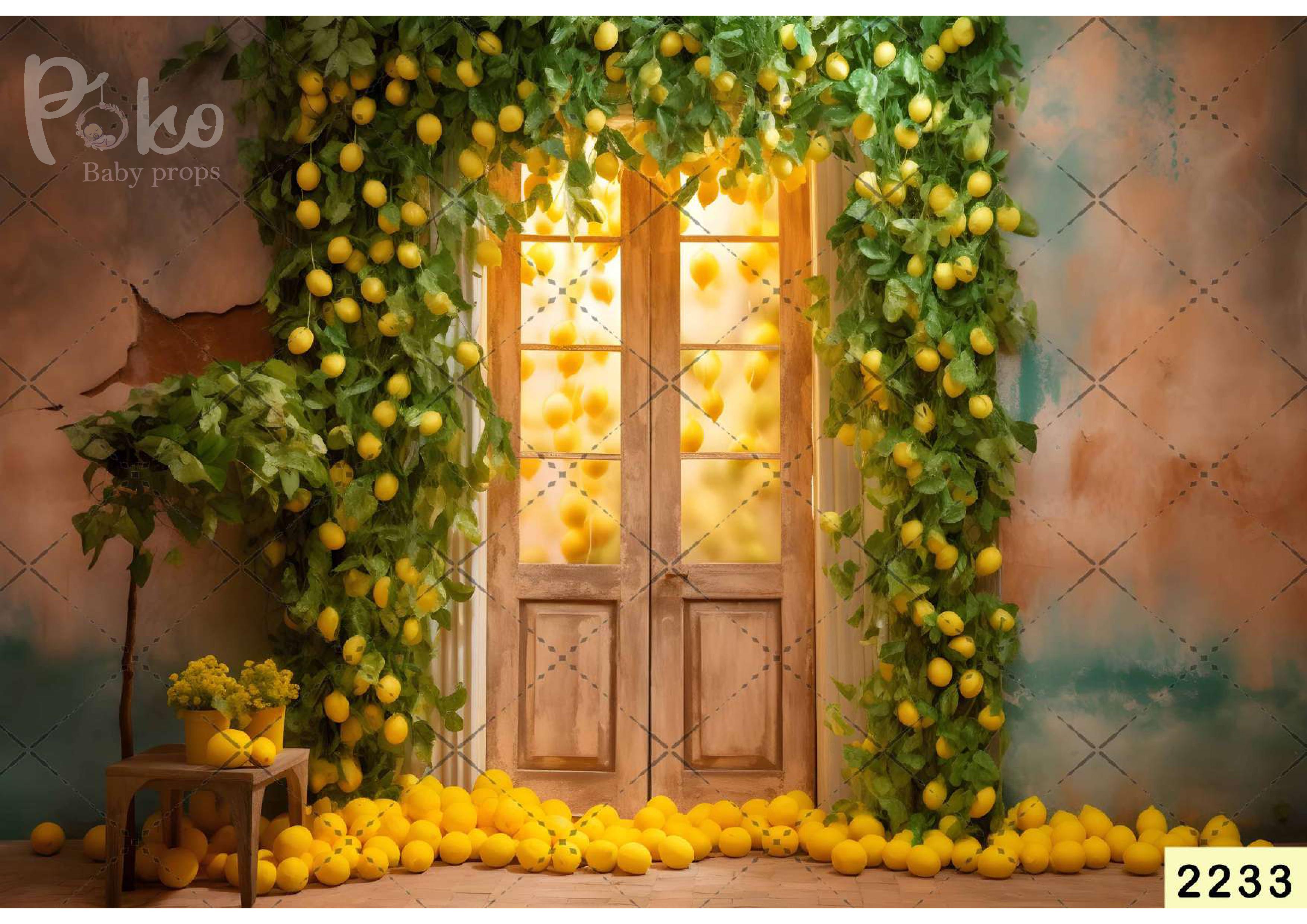 Lemon Creeper With Wall Backdrop
