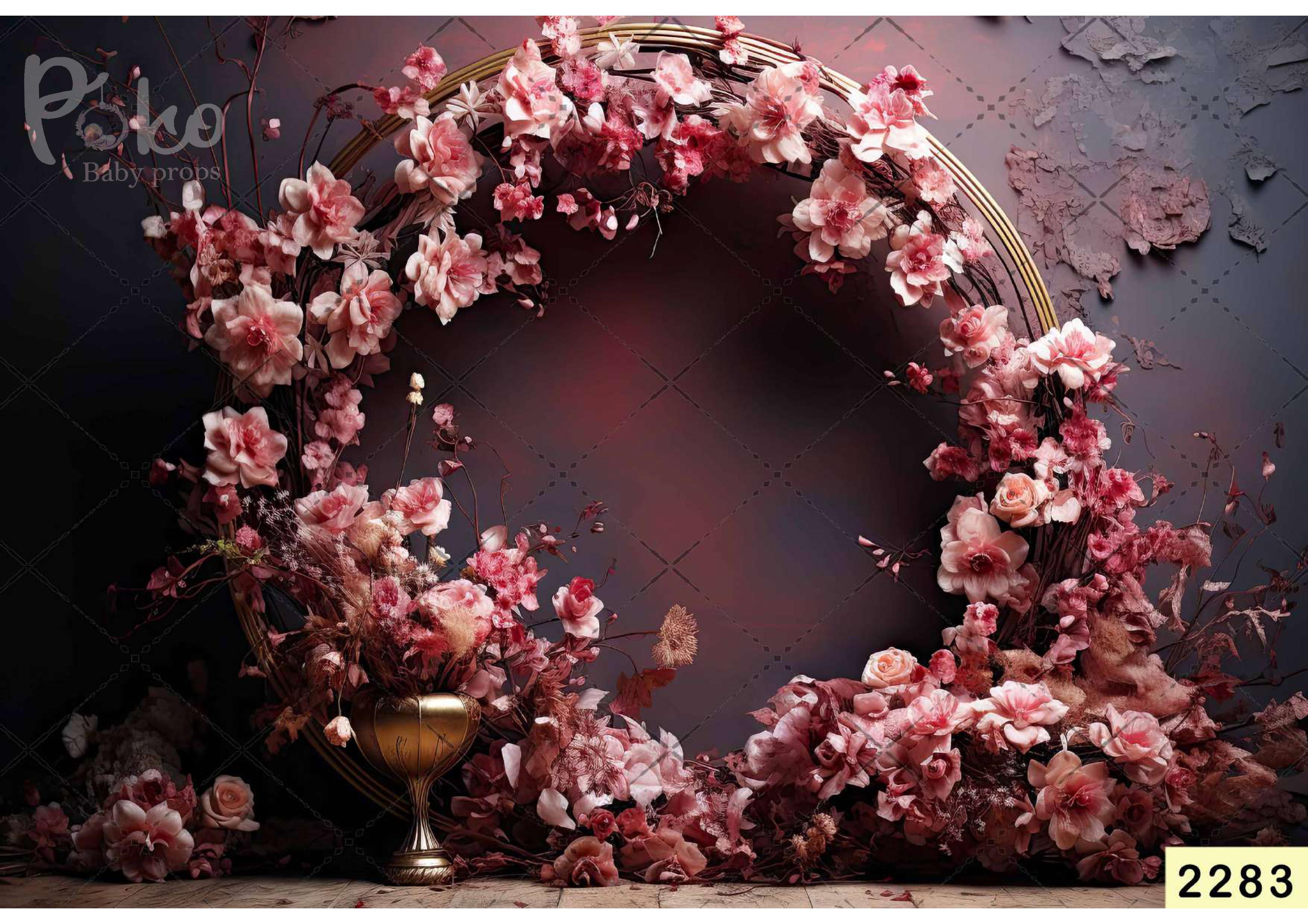 Dreamcatcher Pink Floral babyphotoshoot Backdrop