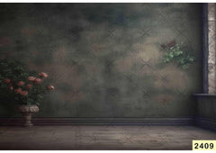 Dark Wall Flower babyphotoshoot Backdrop