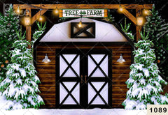 Tree Farm Christmas Backdrop