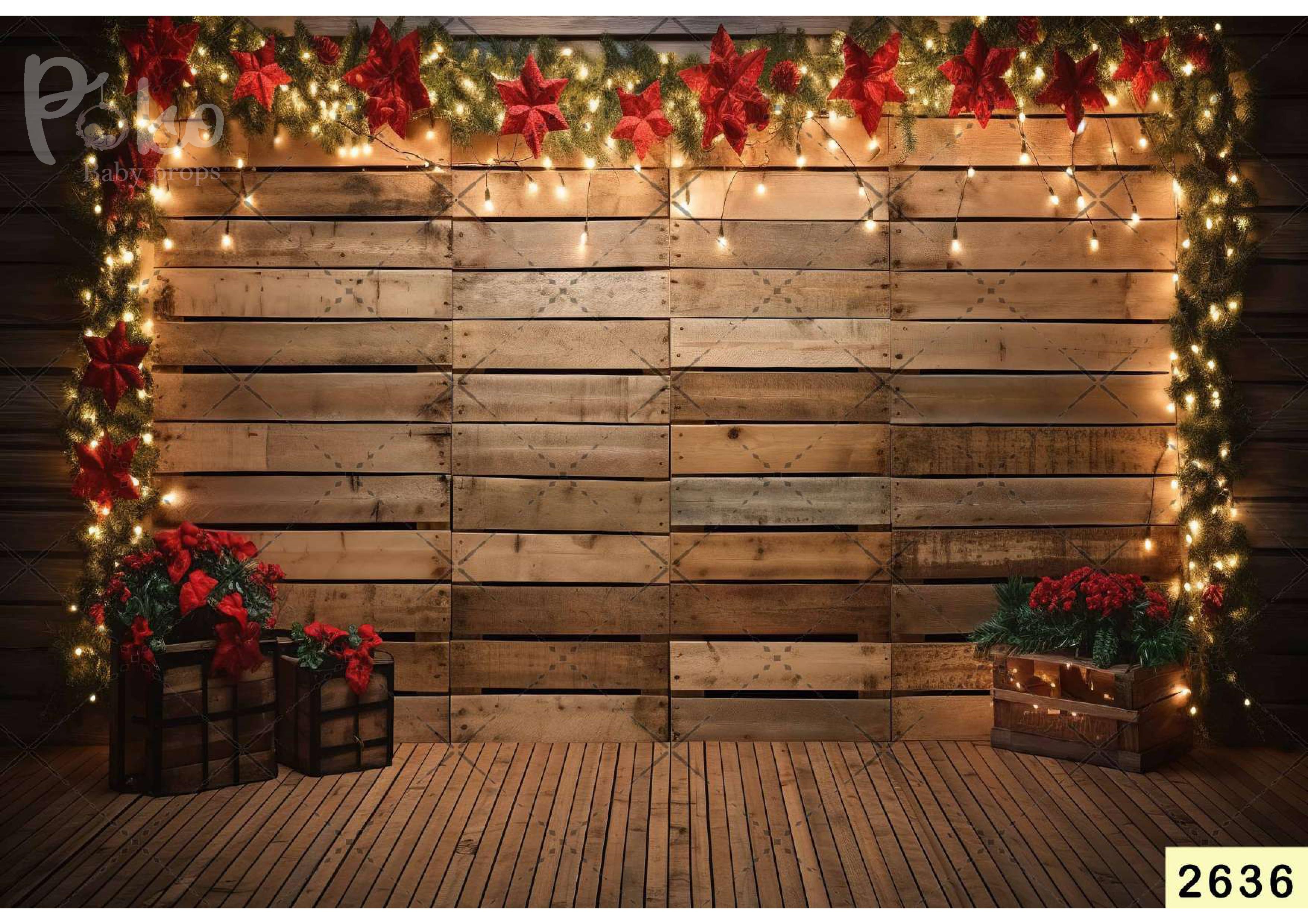Christmas Entrance Door ababyphotoshoot Backdrop