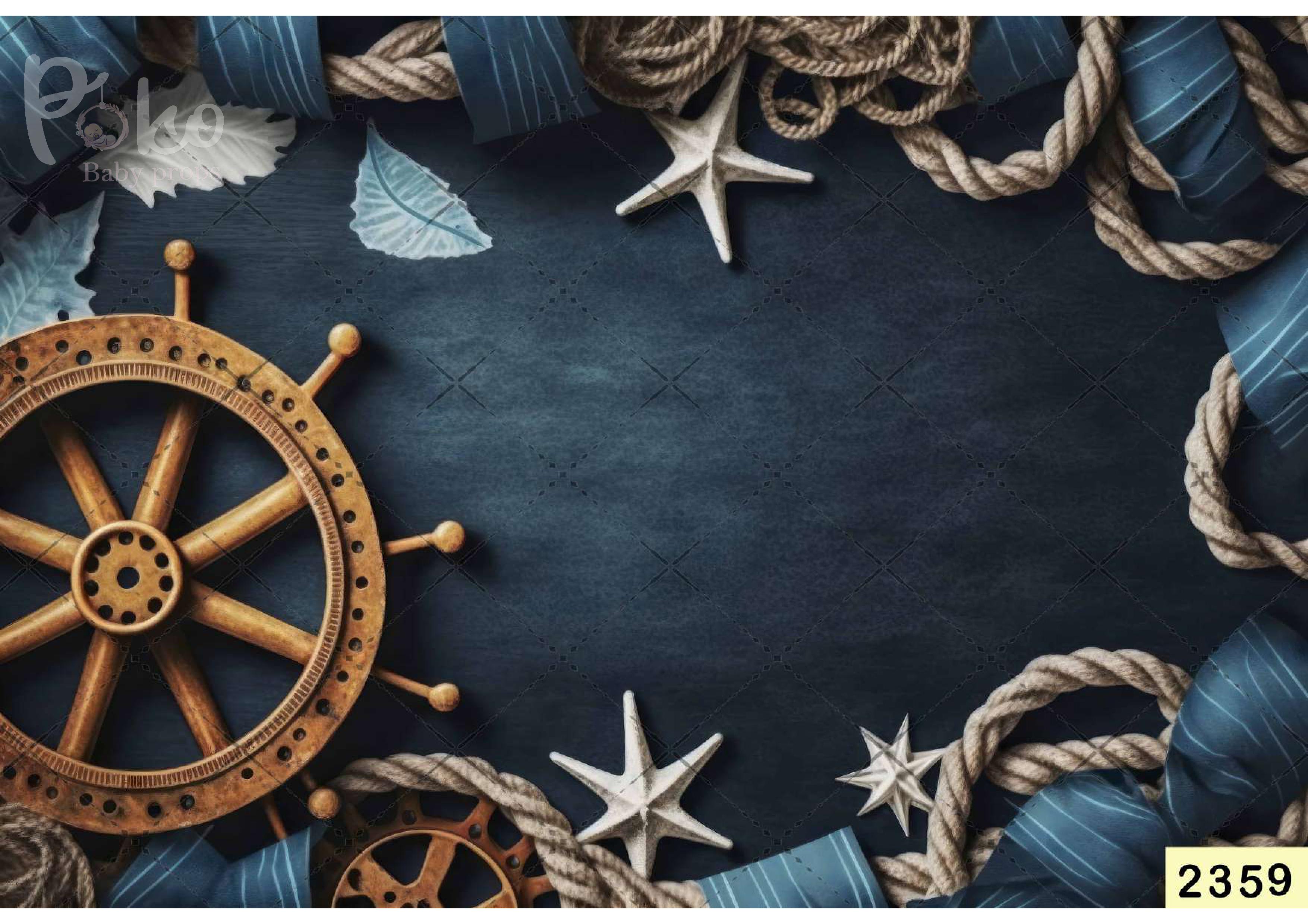 Blue Pirate babyphotoshoot Backdrop