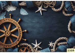 Blue Pirate babyphotoshoot Backdrop