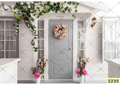 White Door Floral Backdrop