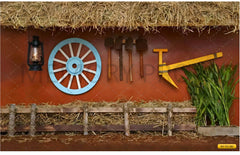 Village Pongal Cow Shed Backdrop