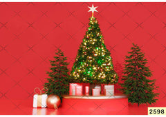 Reddish Christmas Backdrop