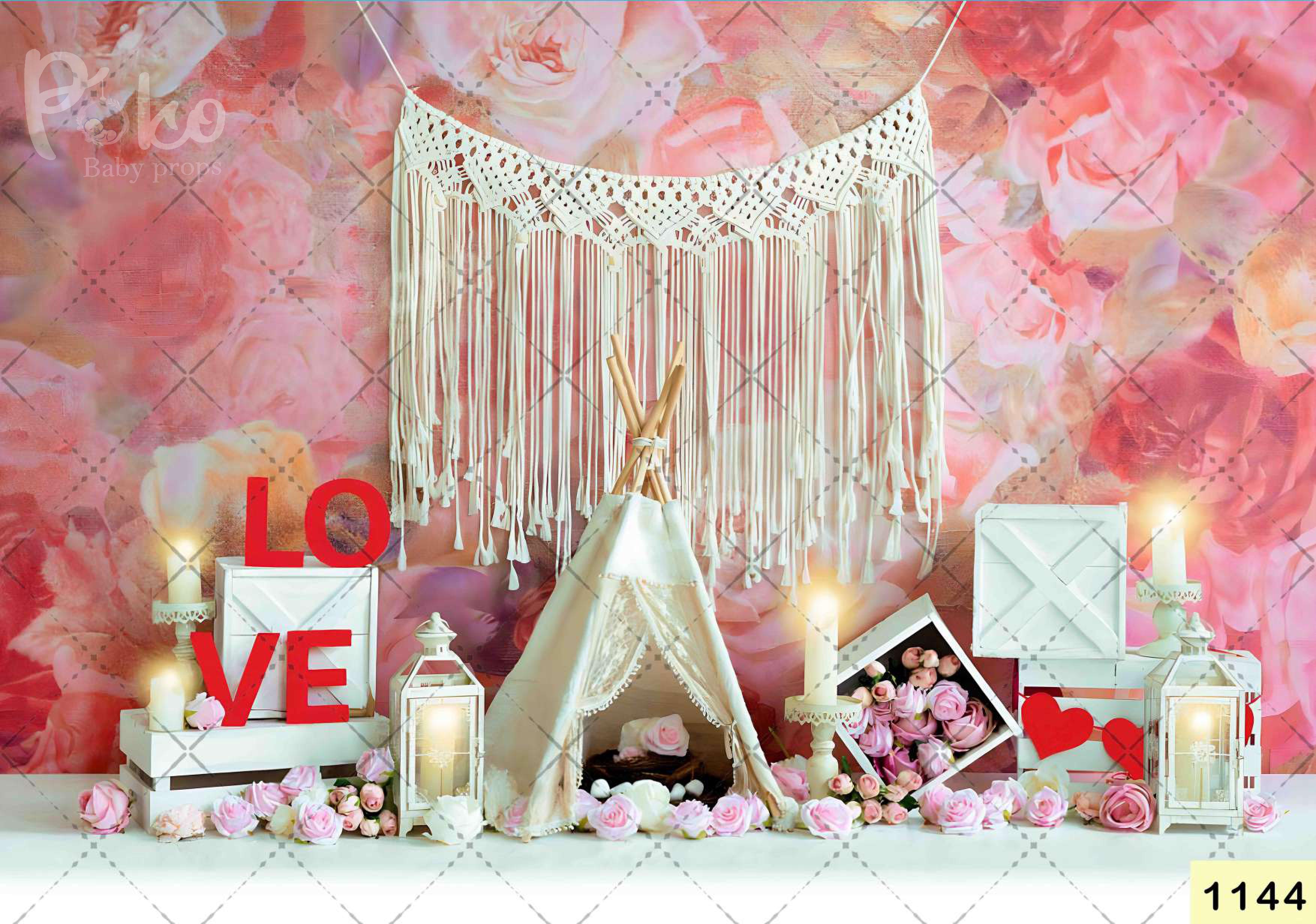 Pink Color With Tent Backdrop