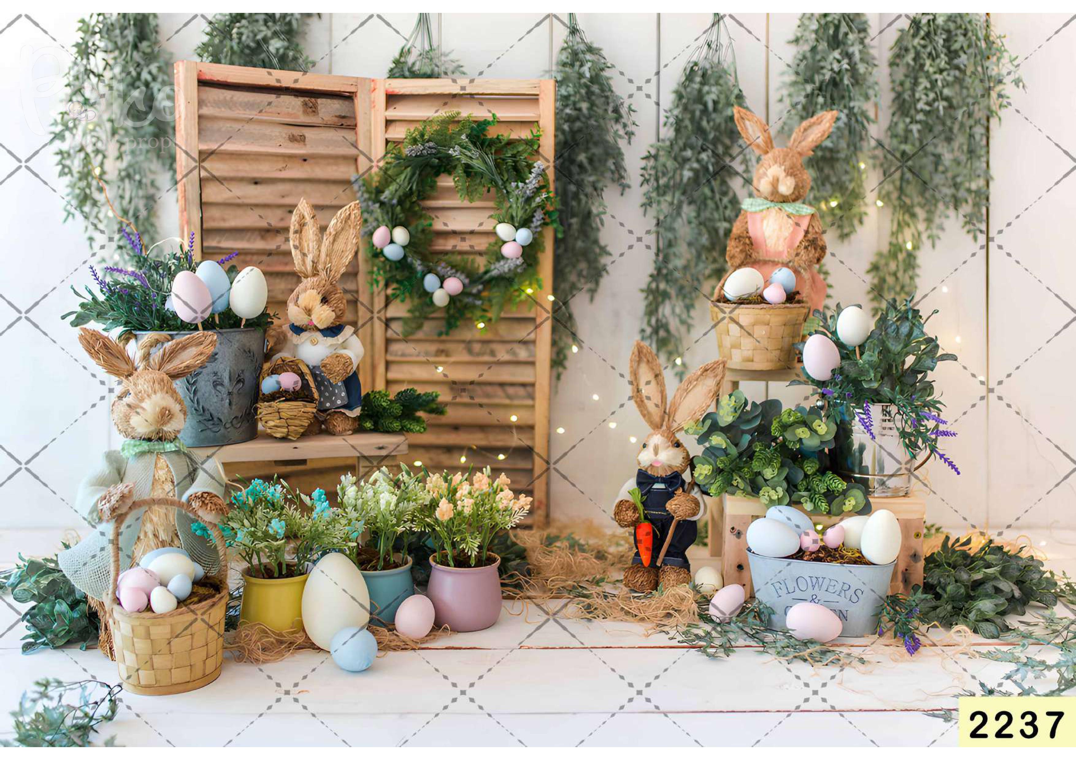 Bunny Easter babyphotoshoot Backdrop